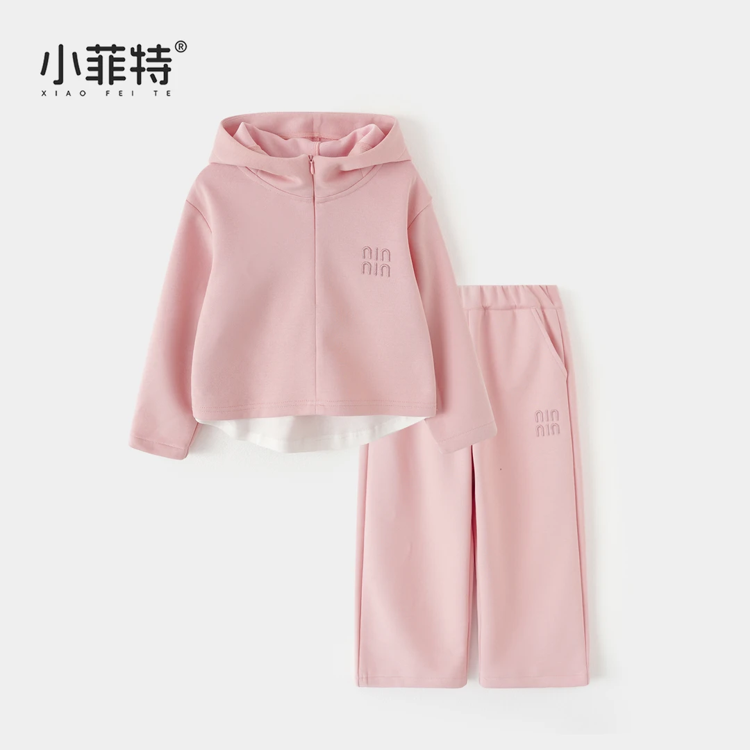 小菲特春季新款女童运动套装儿童连帽卫衣裤子两件套BGTC50964
