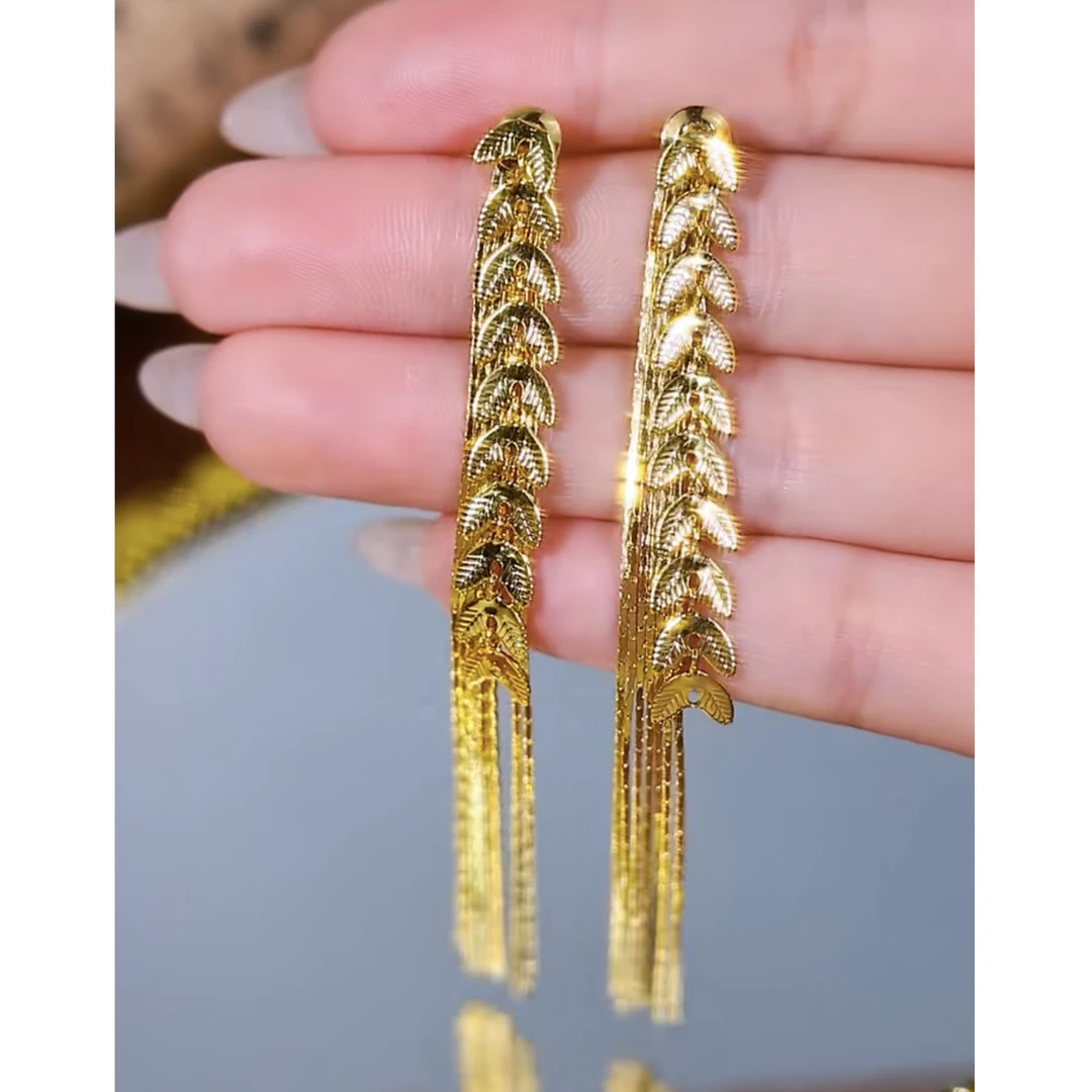 铜合金耳饰 新款轻奢【麦穗】优雅气质精致时尚百搭耳环0278