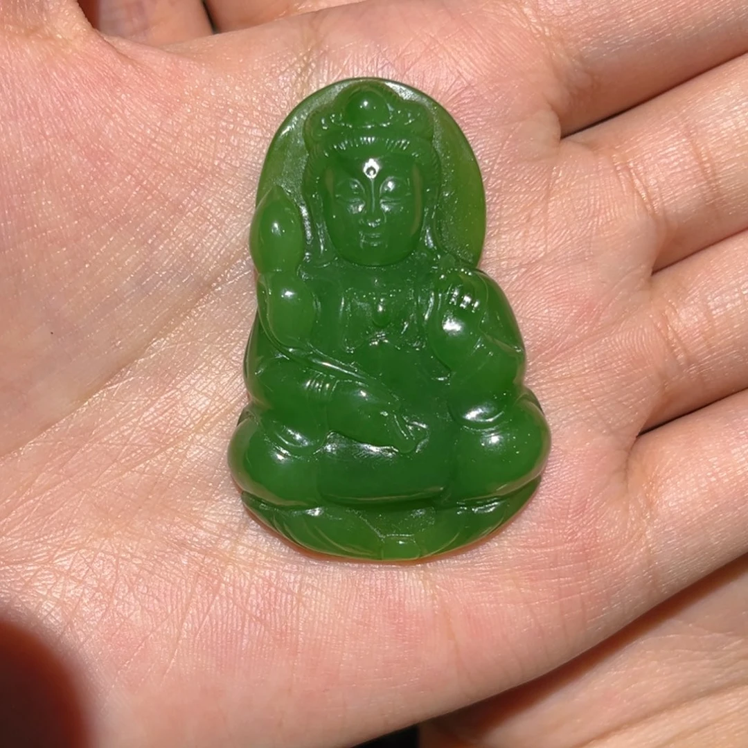 欢****和田玉（碧玉）未镶嵌珠宝半成品