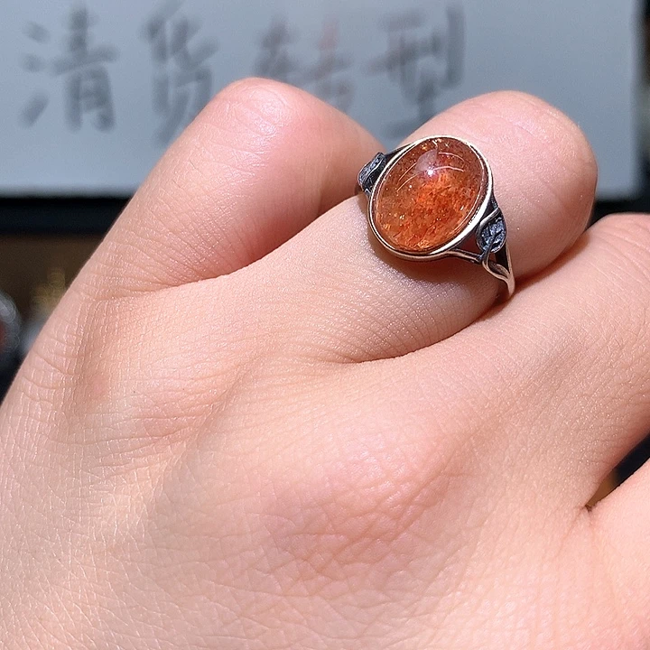 戒指银S925镶嵌水晶