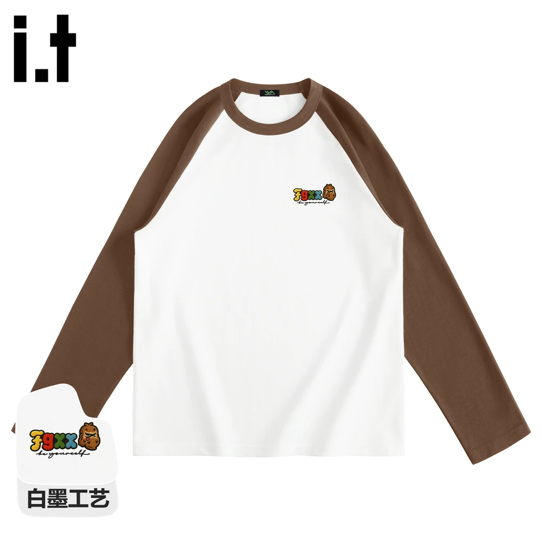 it FINGERCROXX原宿风长袖男t恤2025秋季日系复古宽松打底衫女Y