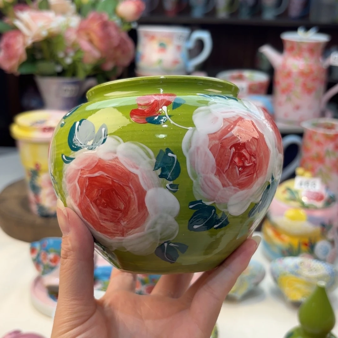 瓷片景德镇手绘高温釉下彩陶瓷茶具