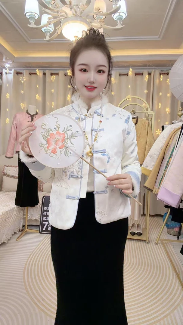 【星儿专属】新中式盘扣棉衣外套女秋冬季新款气质上衣