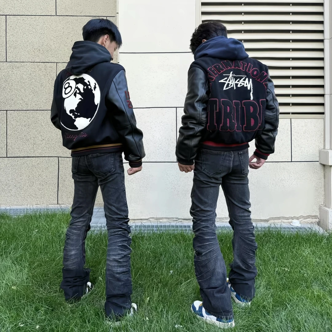 做货人自主35th周年外套棒球服夹棉美式欧美夹克vibe风男棉服短款