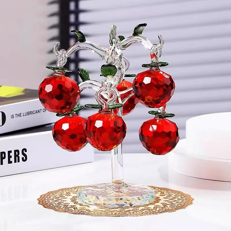 私花主义【六挂小苹果】水晶苹果树平安树客厅创意装饰9-10