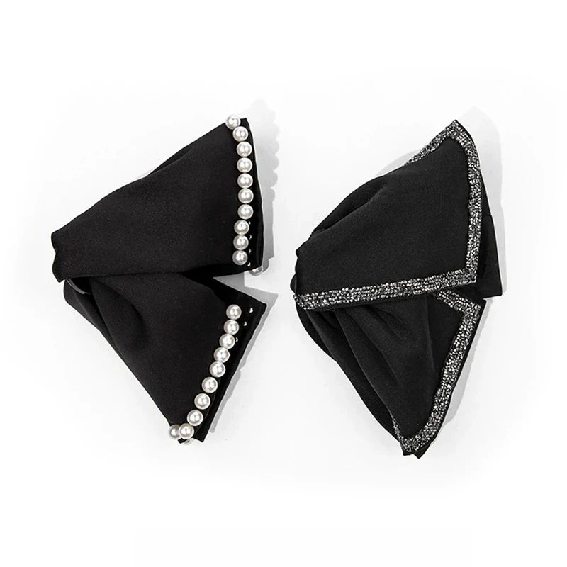 高级感奥黛丽赫本抓夹2024新款发夹气质鲨鱼夹黑色盘发头饰