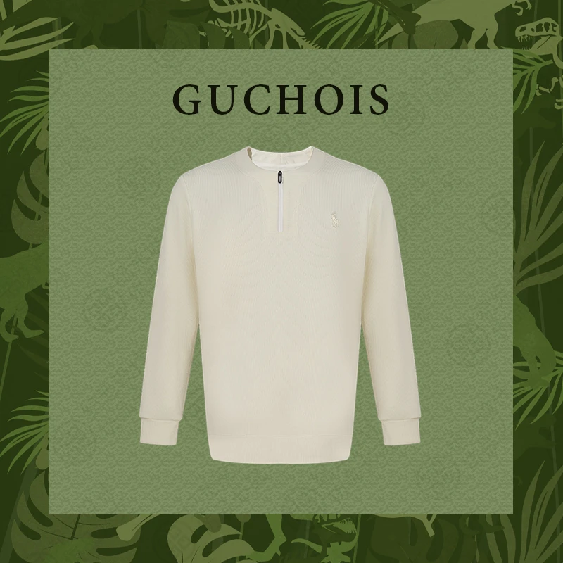 GUCHOIS 【全能领域】轻奢极简风卫衣半拉链百搭休闲长袖
