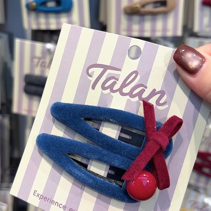 布艺铁合金蓝色镂空蝴蝶结拜拜