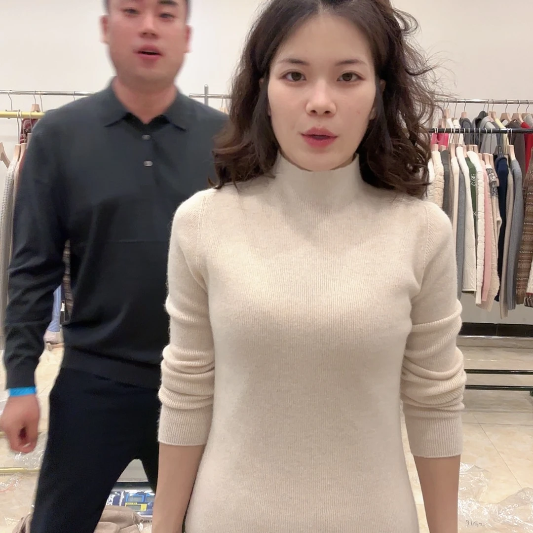 一线抽条加厚山羊绒