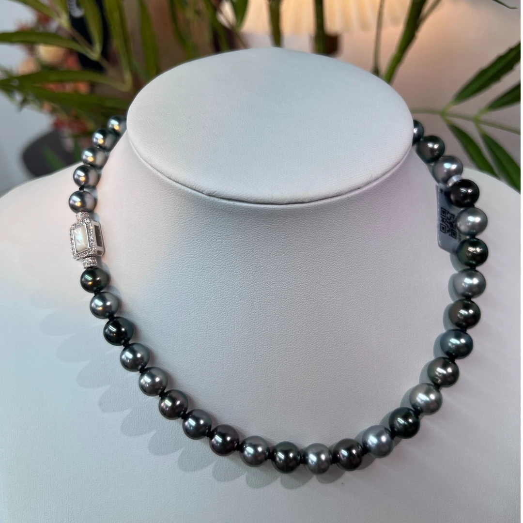 【焱焱甄选】大溪地莫兰迪项链S925银 （ 8-11mm） X899