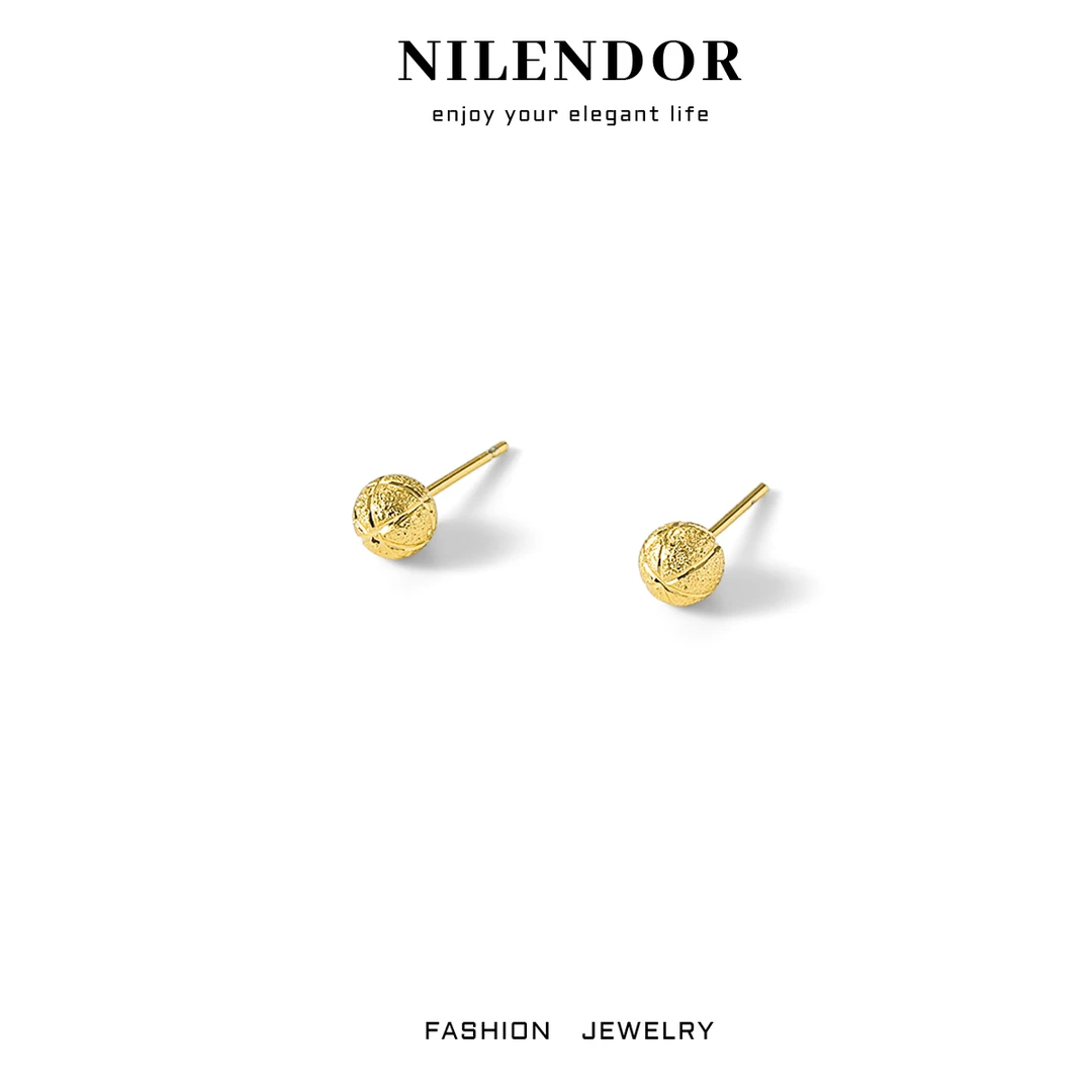 铜合金耳饰 ES-384时尚气质金色猫眼精致小巧百搭简约耳钉