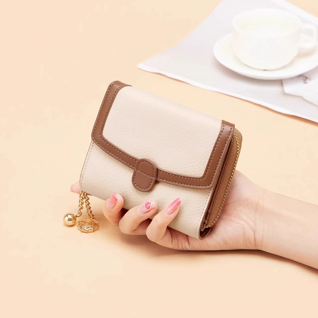 时尚百搭轻奢钱包女士2025新款卡包手拿包迷你零钱包秋冬小巧皮夹