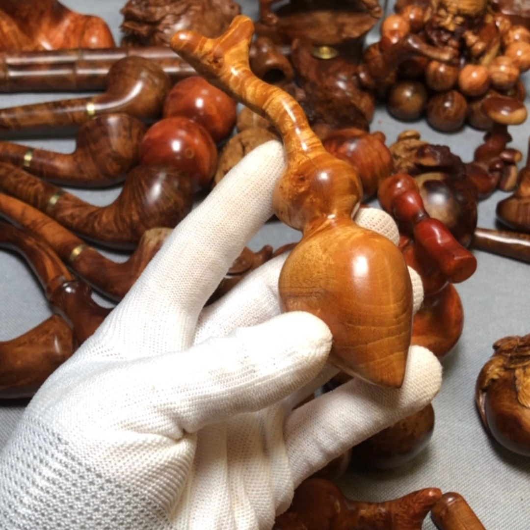 【闪购商品】木麻梨疙瘩火琉璃手把件