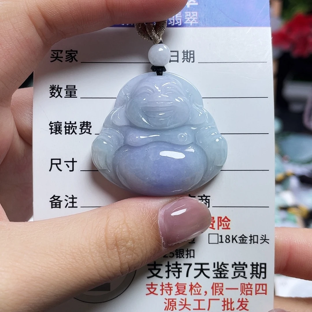 翡翠未镶嵌颈饰佛公06