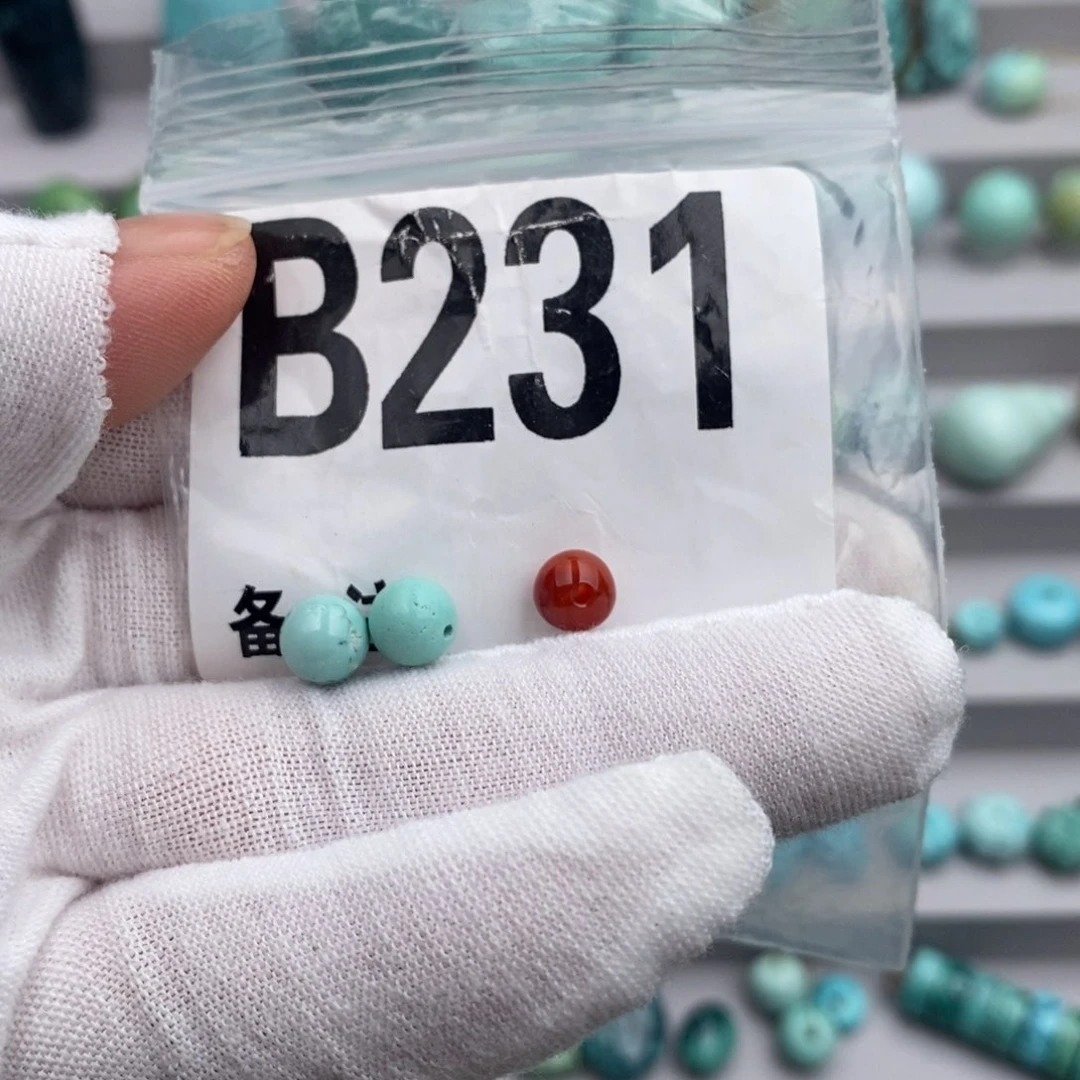 未镶嵌卡6.5圆珠一对南红玛瑙