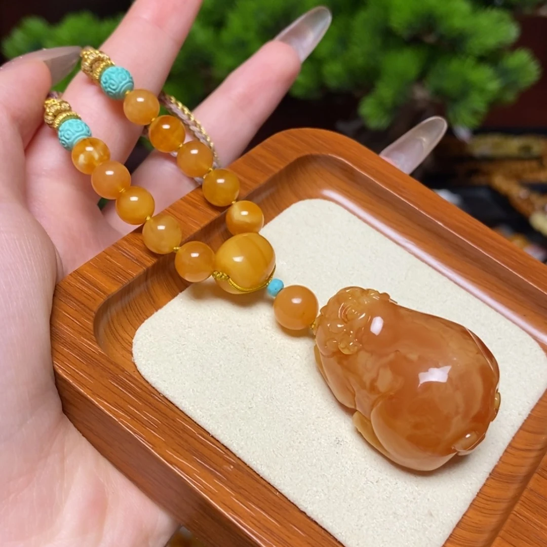 【闪购商品】蜜蜡颈饰未镶嵌项链