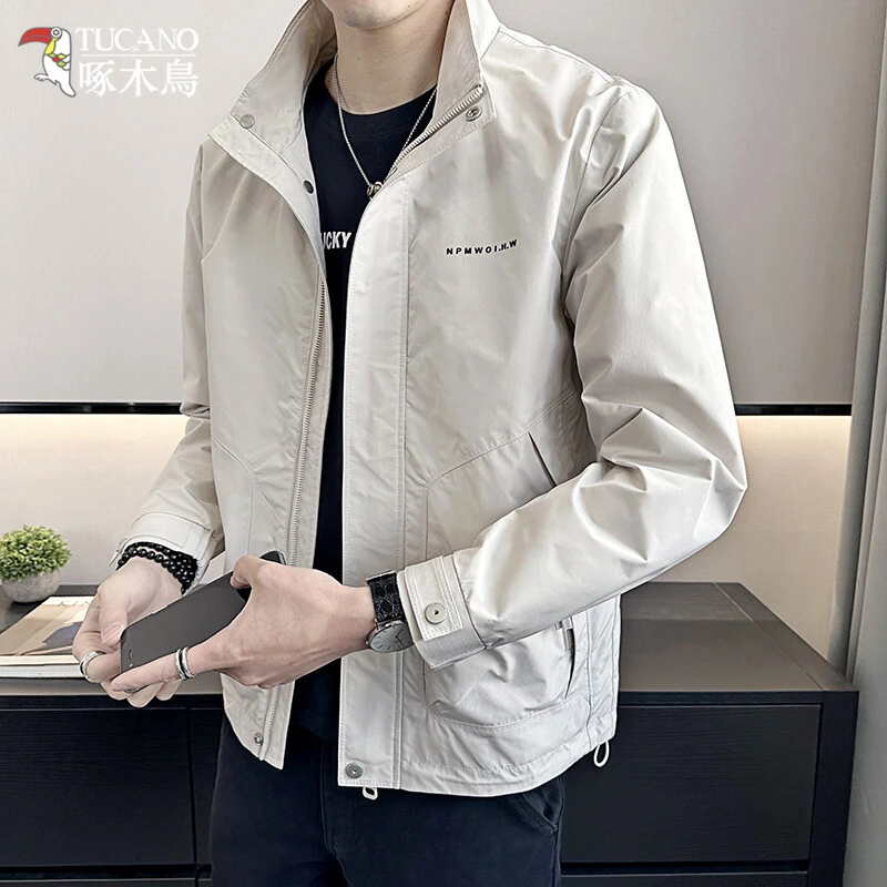TUCANO/啄木鳥时尚简约立领夹克男百搭宽松休闲外套潮流上衣1803