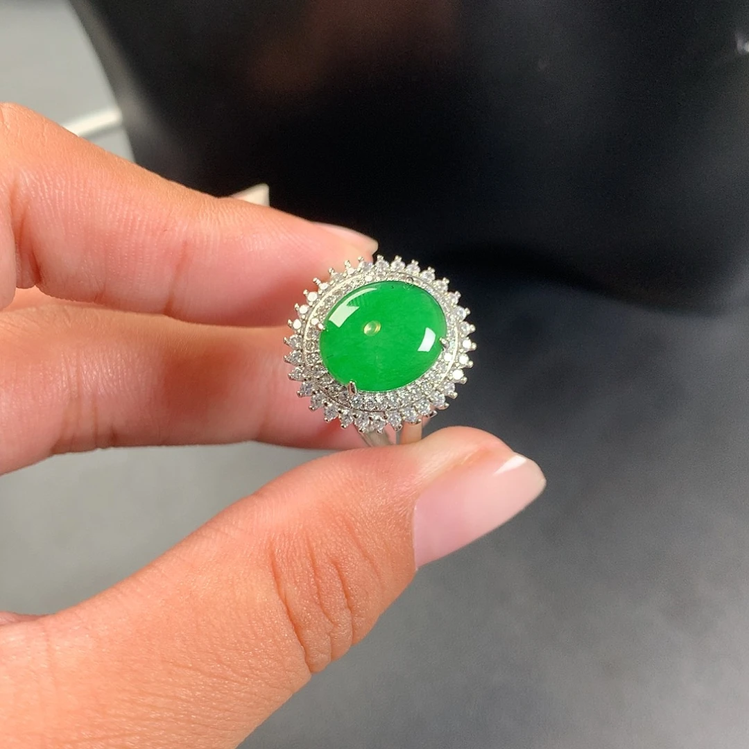 翡翠未镶嵌戒指戒指