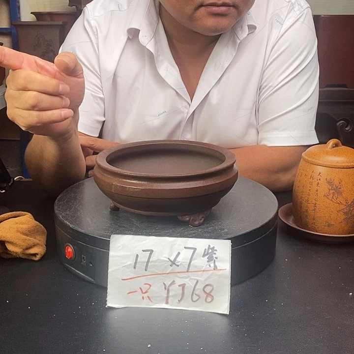 紫砂花盆货号一只YJ68
