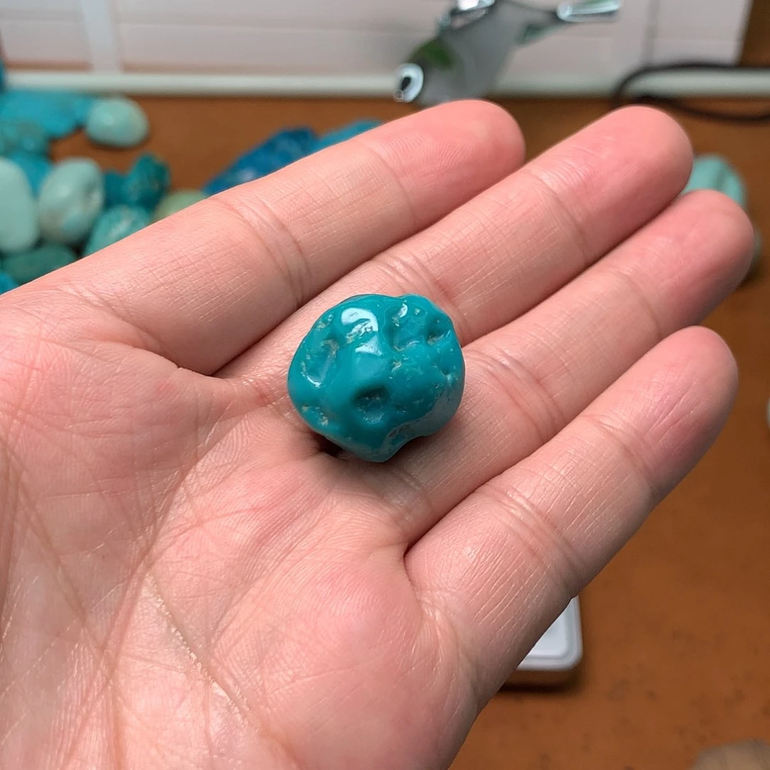 绿松石珠宝奇石未镶嵌人***师