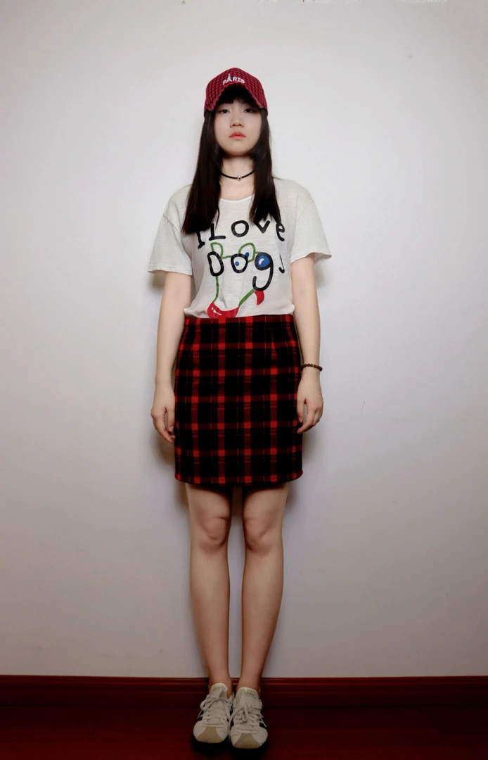 竹节棉短袖T恤宠物猫狗大码oversize宽松显瘦V领ins休闲百搭上衣