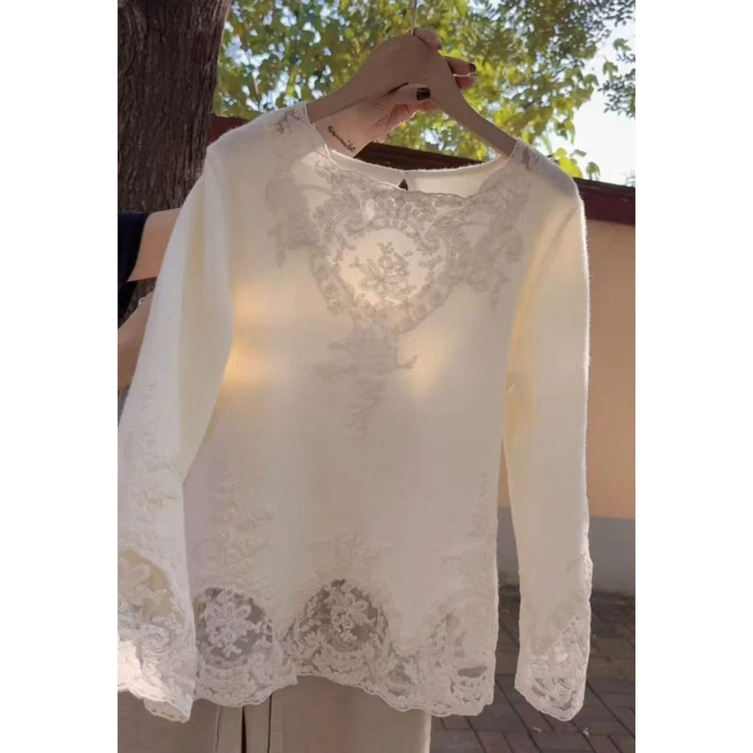 『心动钩花N』复古设计感气质百搭时尚衬衫1012