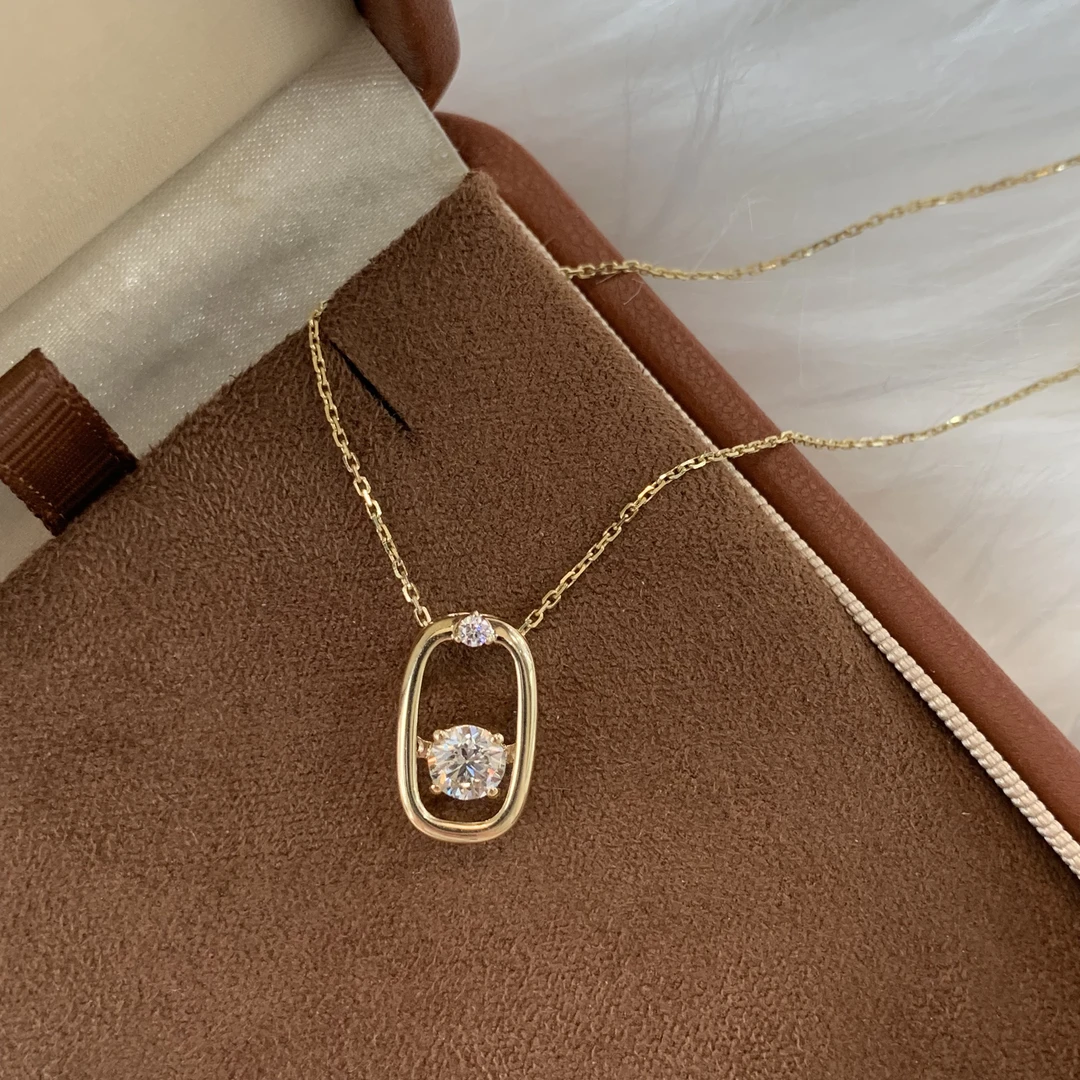 CFJEW 18K金天然南非钻石 40分钻石灵动款吊坠