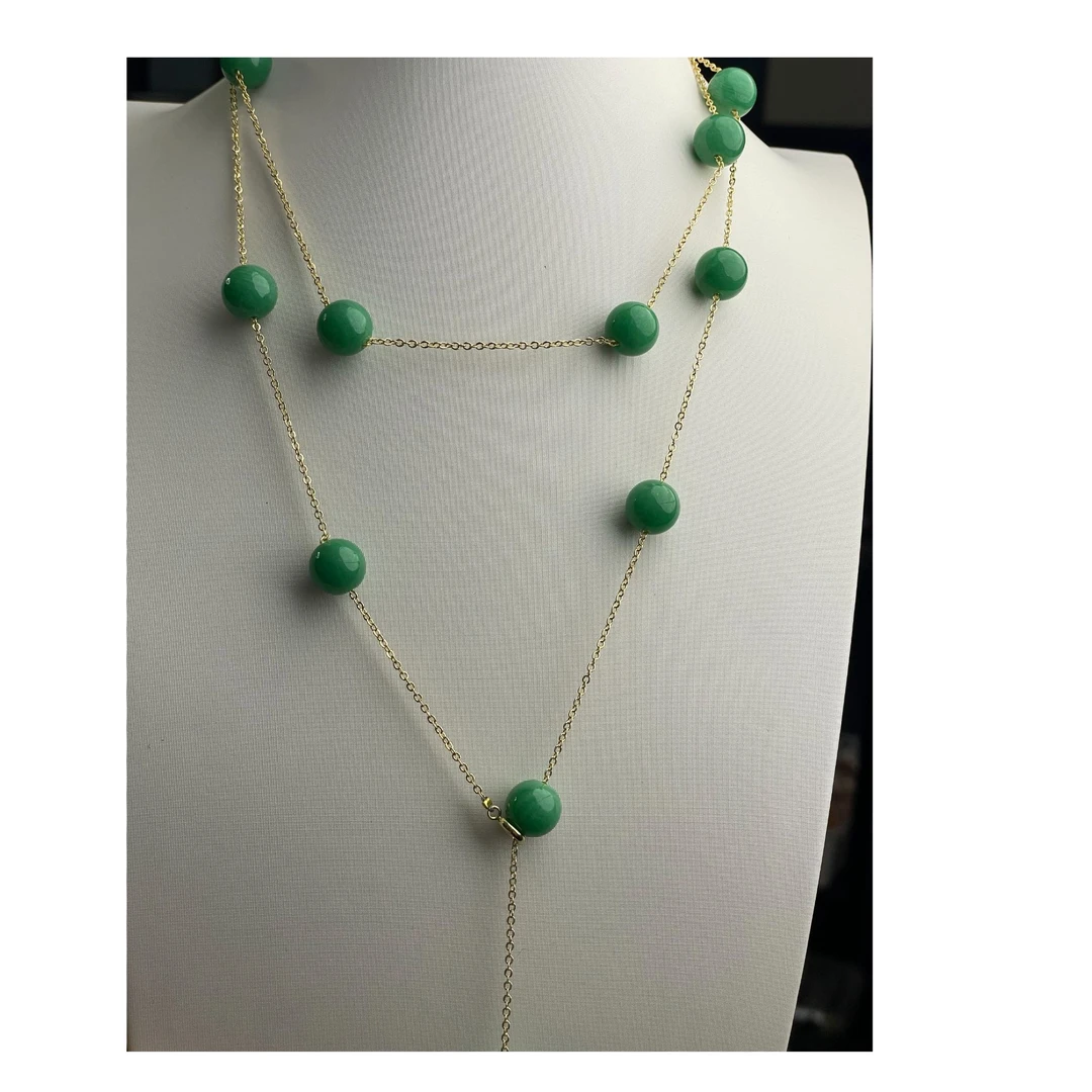 非金属珐琅项链 绿色 时尚 项链