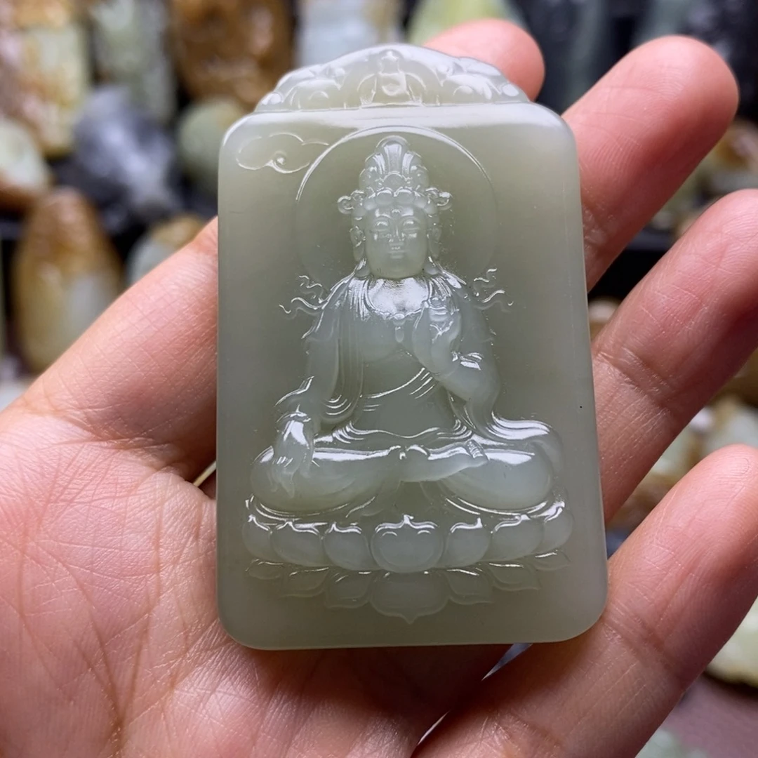 吊坠(不含链)未镶嵌和田玉（糖玉）