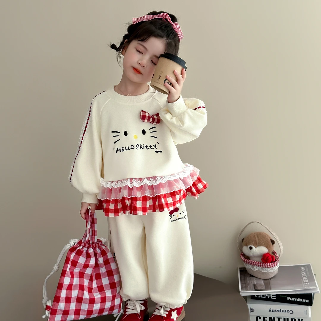 女童卡通套装洋气儿童时髦小女孩春秋装女宝宝卫衣休闲两件套韩版