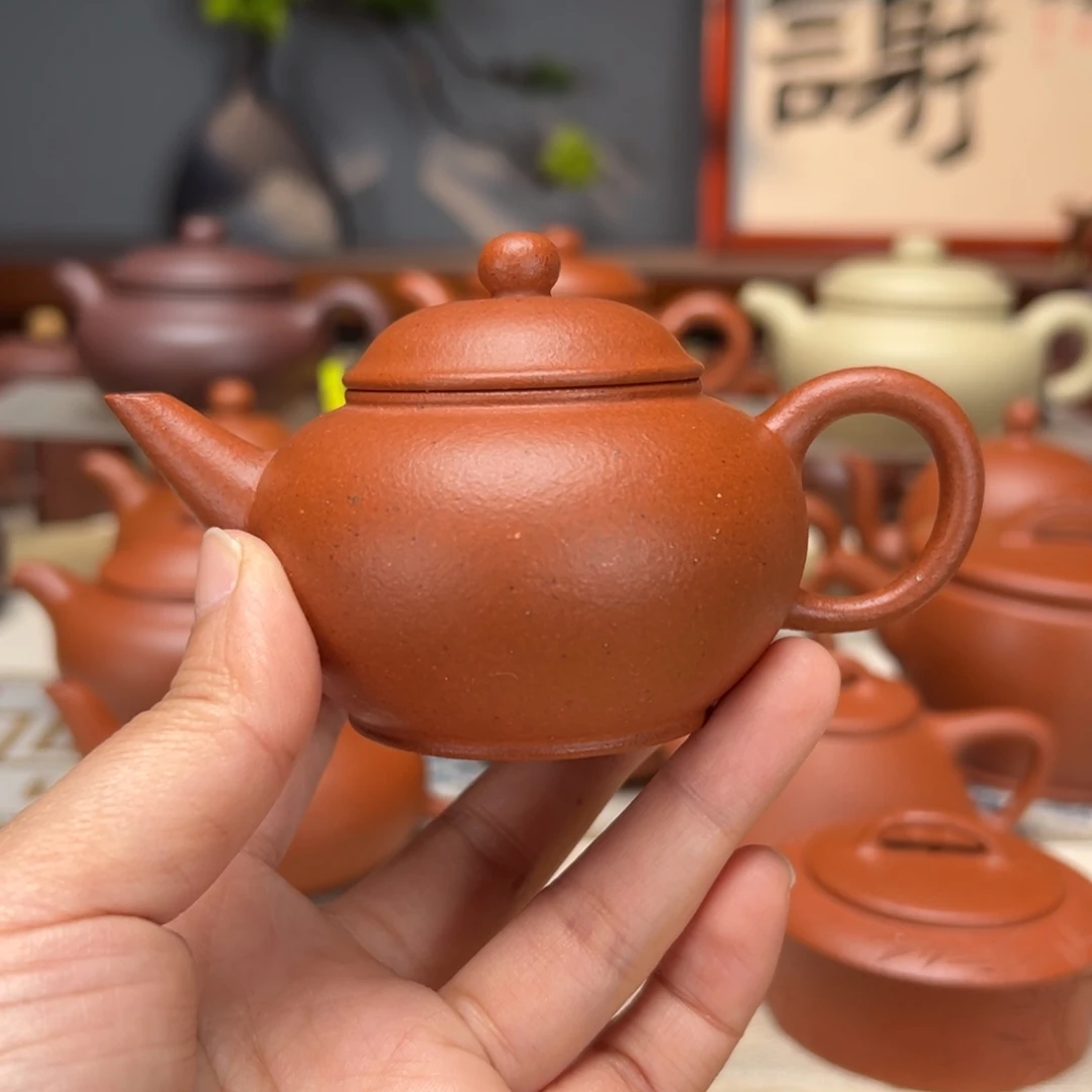 紫砂茶壶宝山红泥120