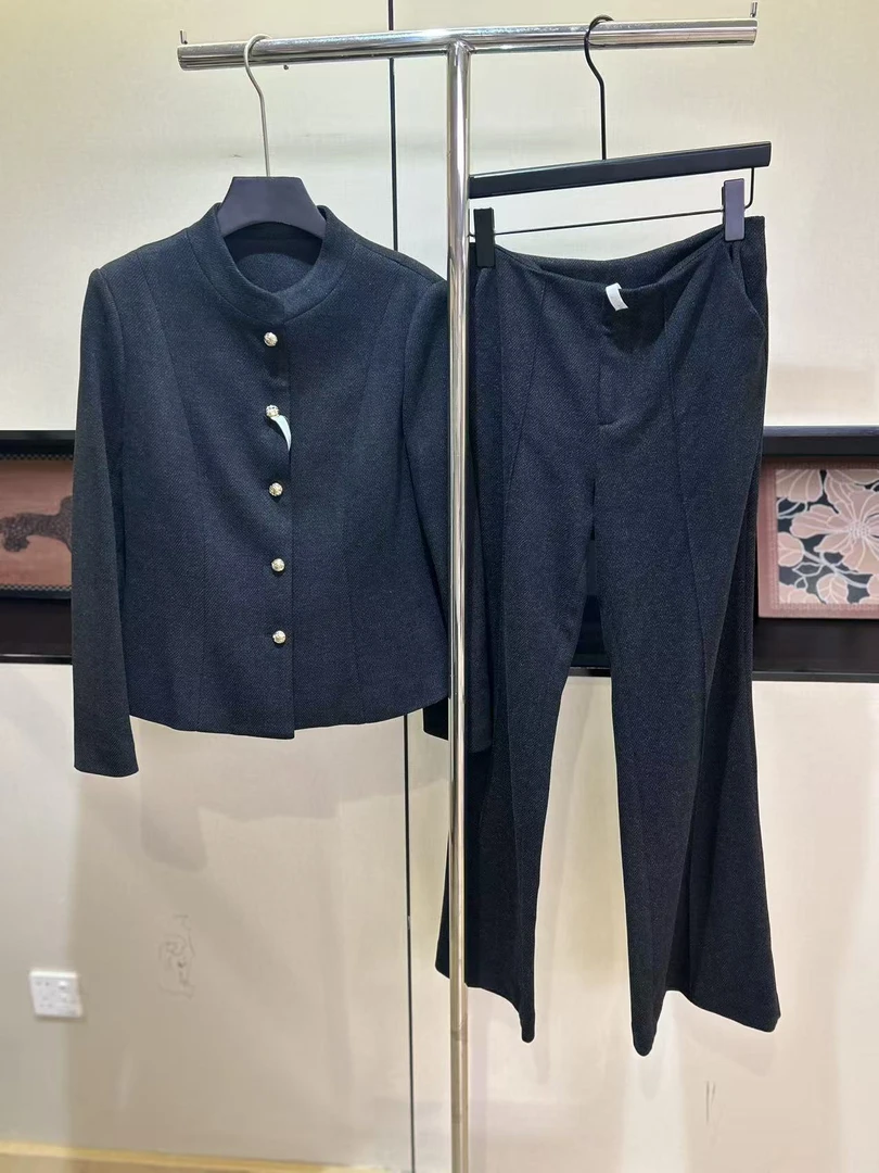 HX~南油新款立领羊毛套装【69269】