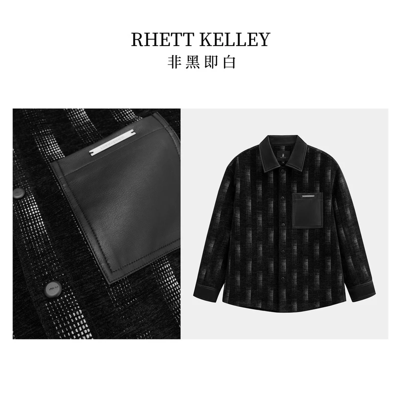 【反季淸仓】非黑即白美式粗条纹秋冬小香风百搭休闲男外套q44