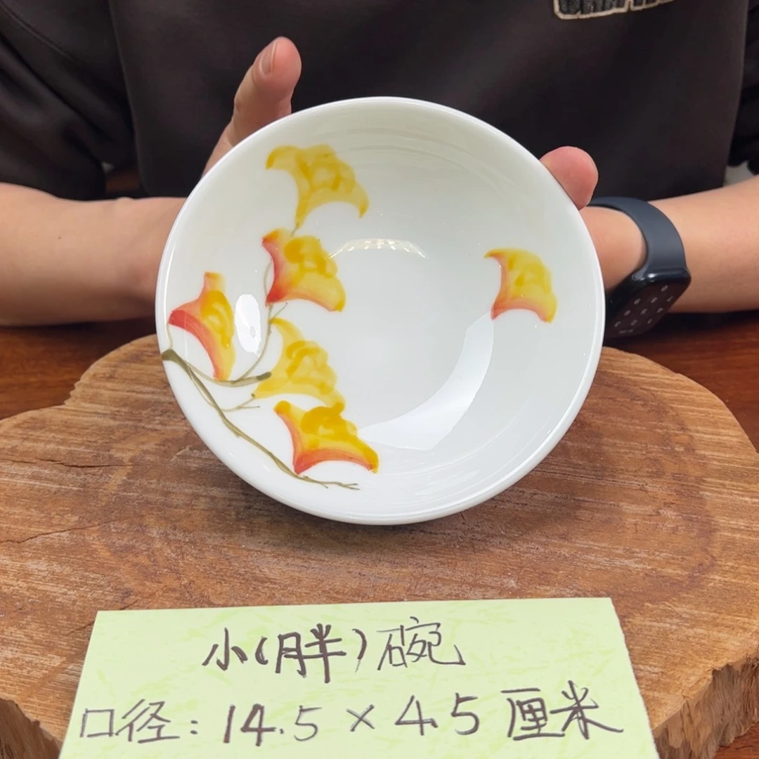 瓷片景德镇陶瓷手工手绘制作胖胖碗