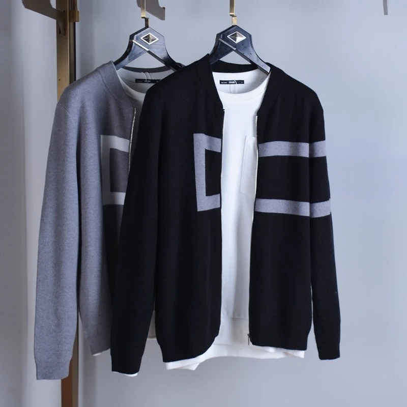 春秋款男士青年韩版时尚修身针织开衫1320