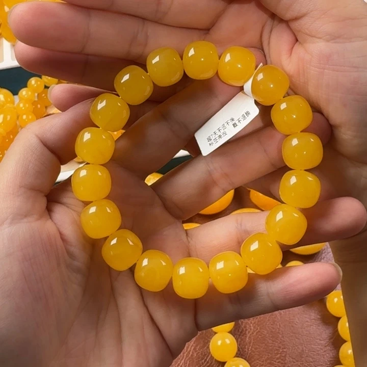 未镶嵌毛衣链蜜蜡