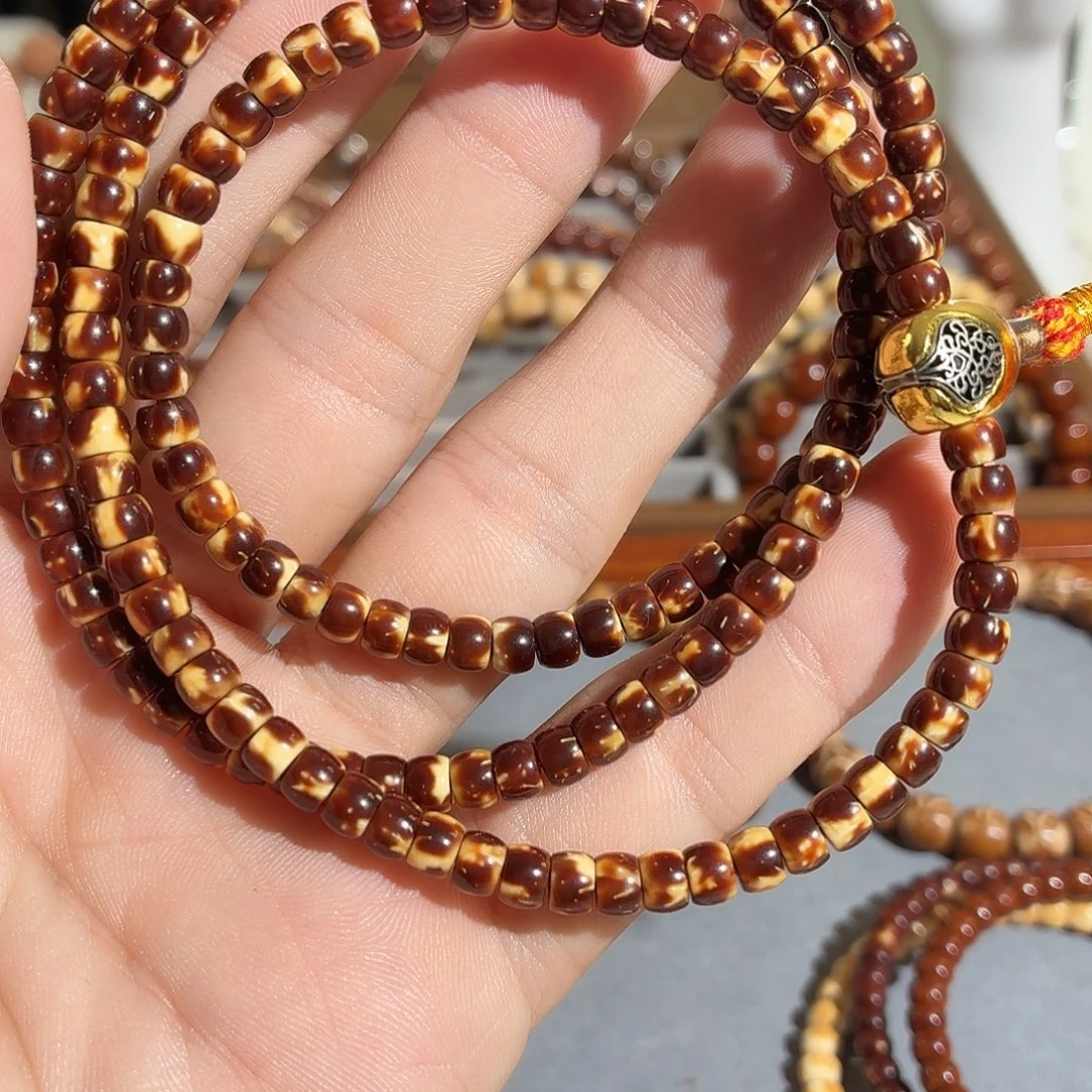 羽***涅手串紫金鼠紫金鼠卡5脖挂108老挝椰香料毕业级精品