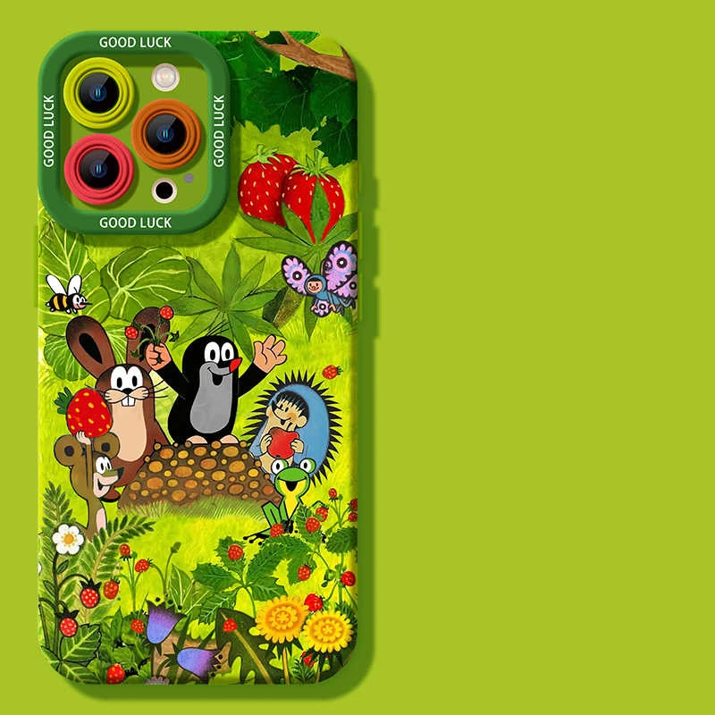 夏天鼹鼠适用iPhone16ProMax手机壳15苹果14软13瞳影12磨砂11xsxr