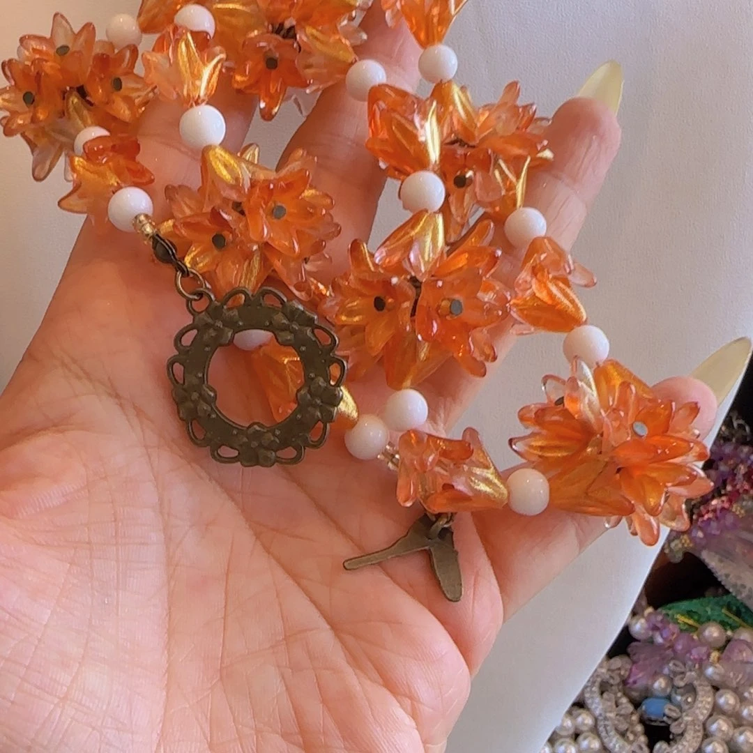 随***龄铁合金大理石项链