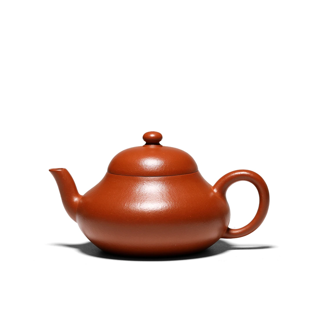 柿圆 周国强 梨式壶 原矿朱泥 140cc 全手工紫砂壶 吴界明徒弟