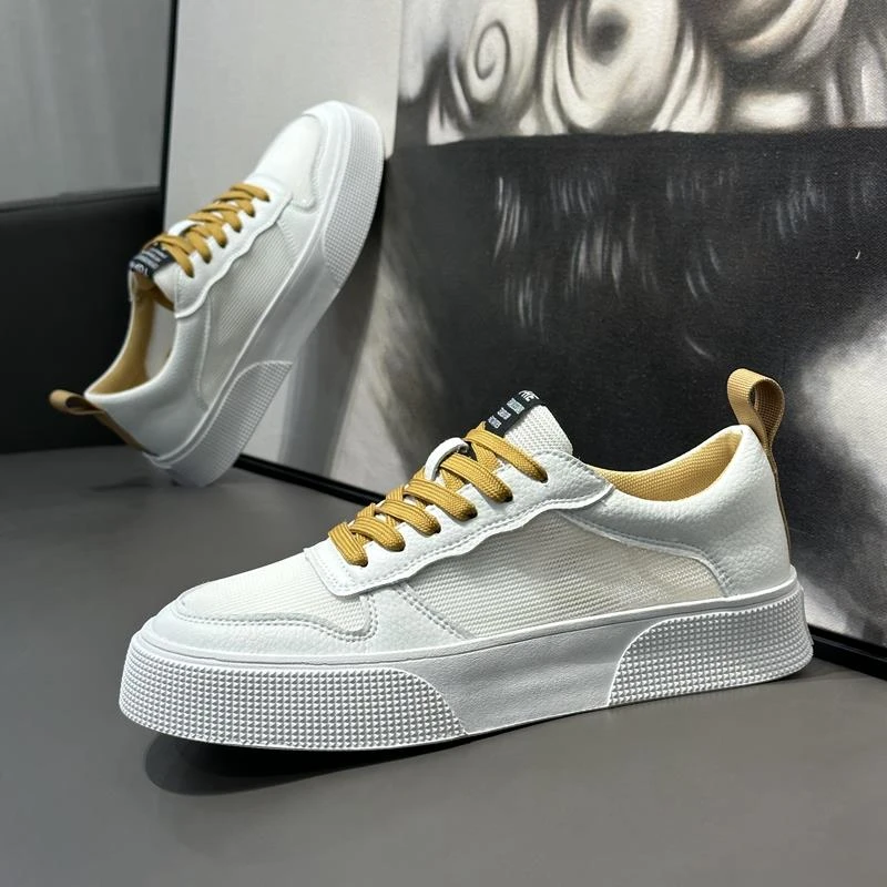 男鞋2025新款夏季透气网面鞋男款潮流百搭小白鞋低帮运动休闲板鞋