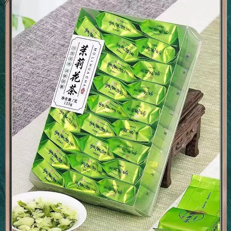 正宗浓香型特级茉莉花茶新茶绿茶茉莉飘雪茶包独立小包装礼盒装