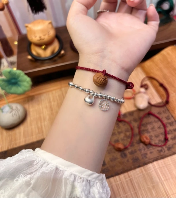 推荐爆款【胖福】 龙纹核桃桃枭 成人儿童出门必备平安手绳礼物