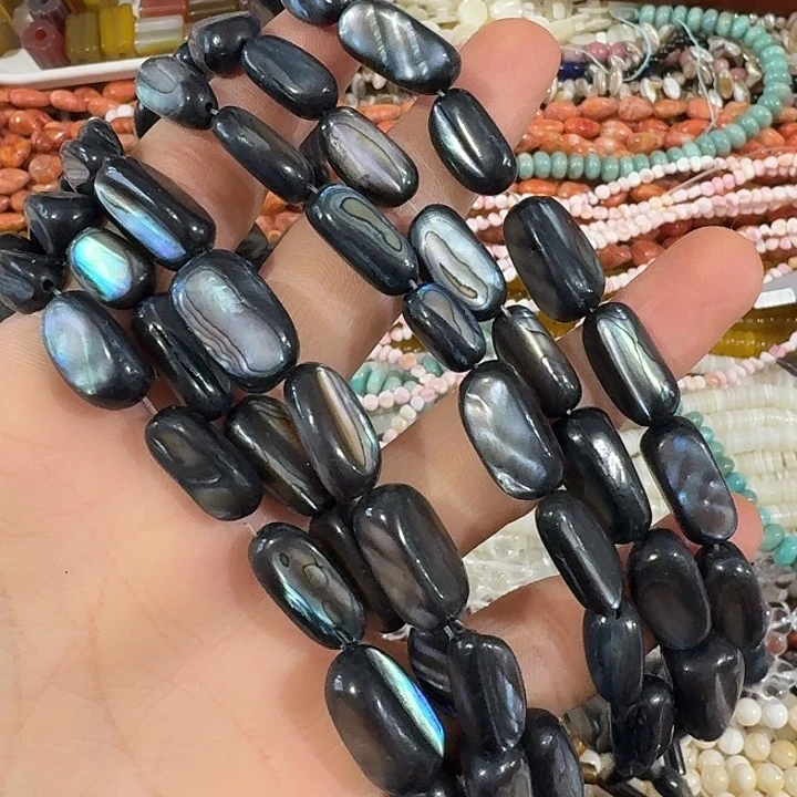 玛瑙/玉髓合金珠宝半成品2条黑色随形