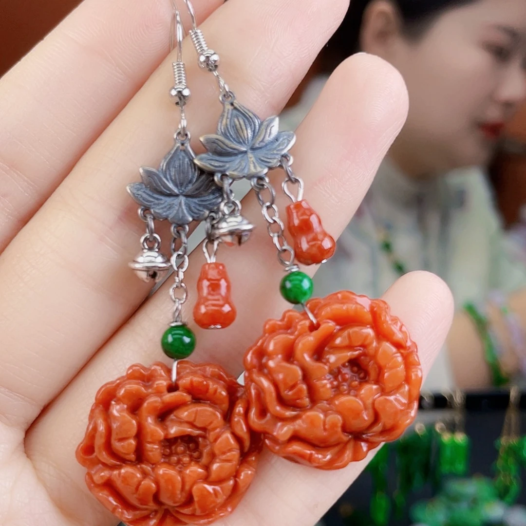 翡翠未镶嵌耳饰饰品