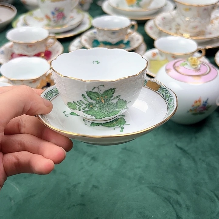瓷片全新赫伦阿波尼茶盏带碟