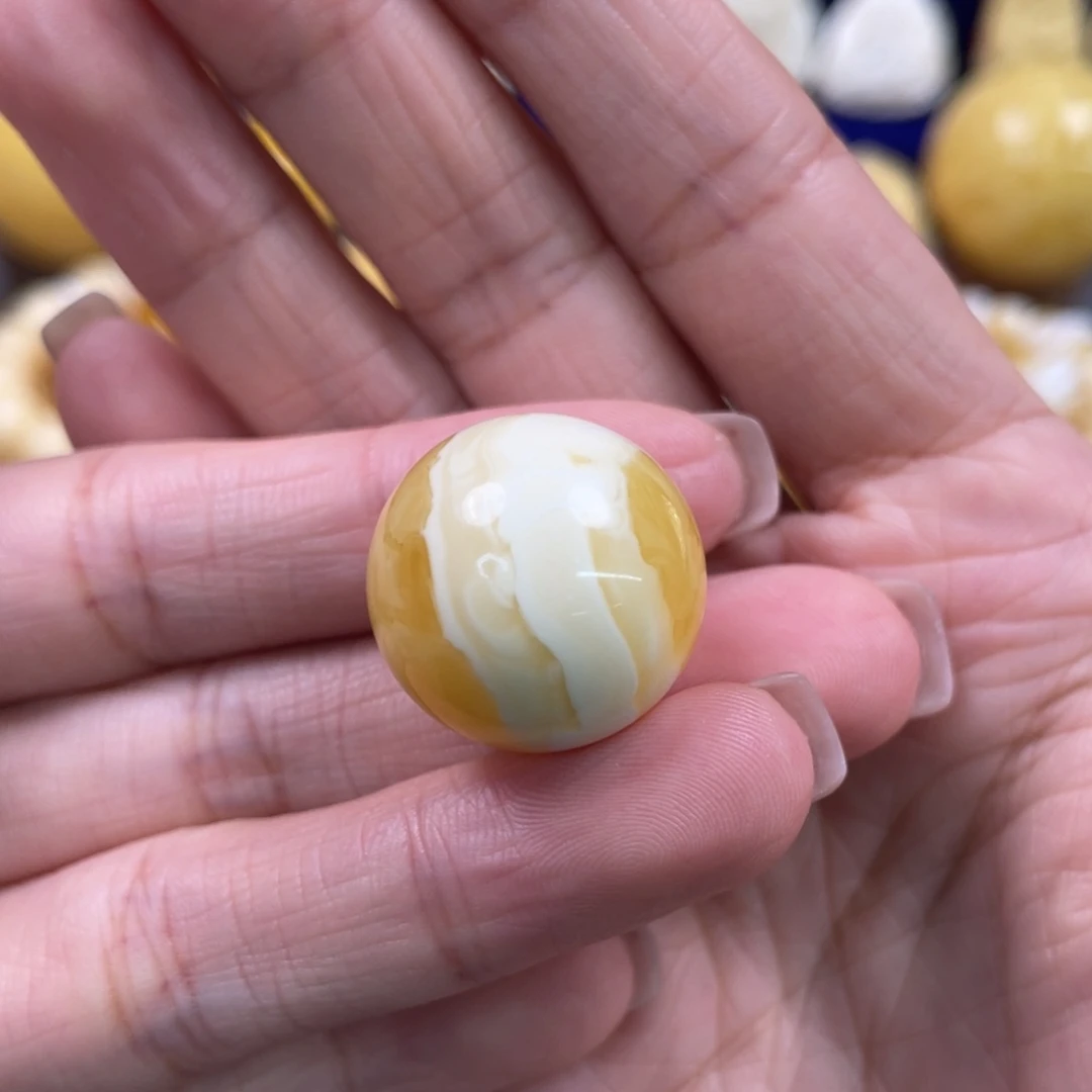裸石蜜蜡未镶嵌琥珀蜜蜡珠子卡20.7mm