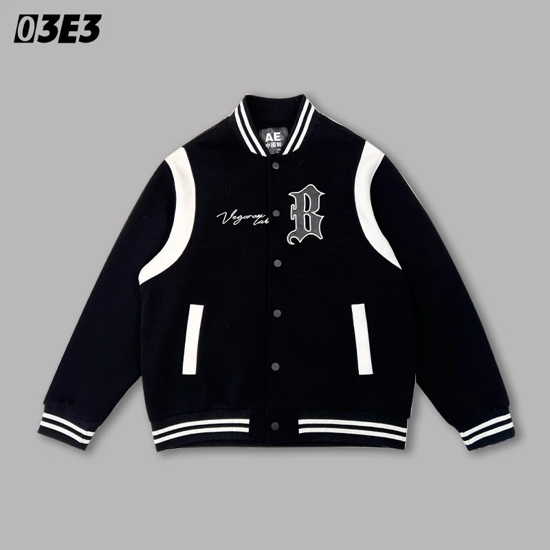 【03E3】春秋青少年美式棒球服外套