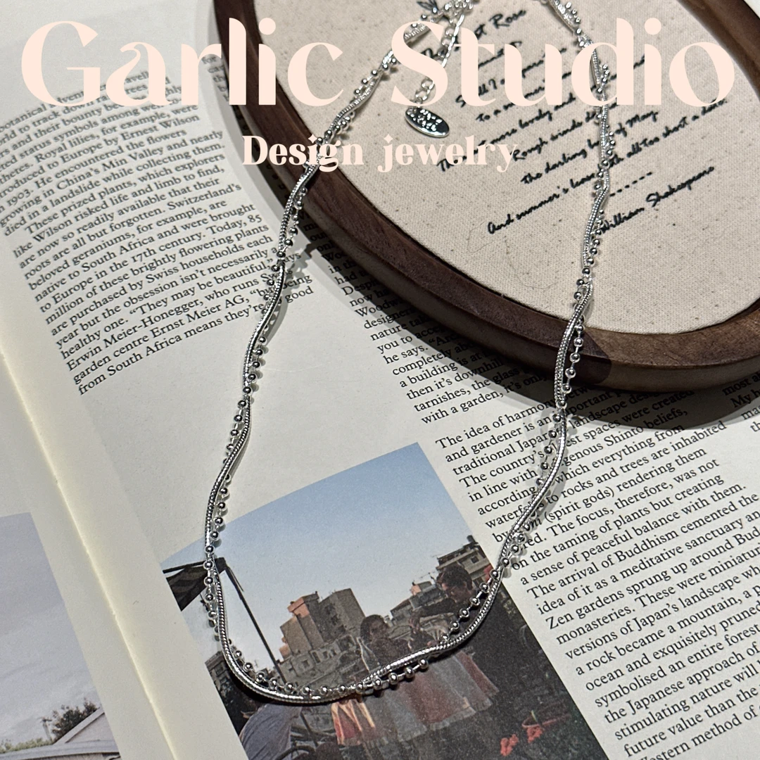 铜项链 <Garlic Studio>小麻花-双层缠绕韩系Ins项链