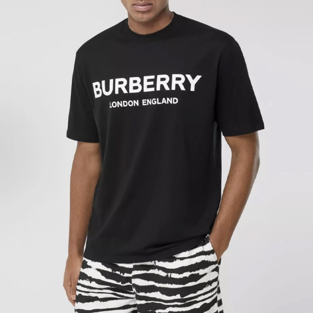 99新 BURBERRY/博柏利 胸口印花圆领短袖/XL码/253291